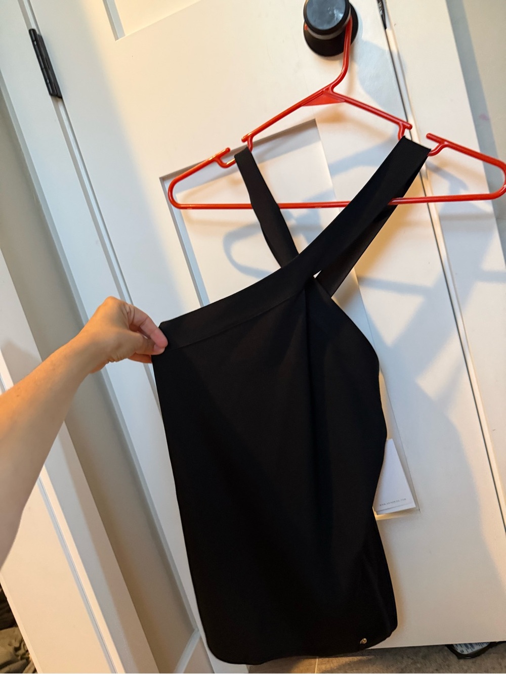 Anine Bing Black Cross-Back Tank Top